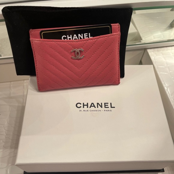 used chanel card holder